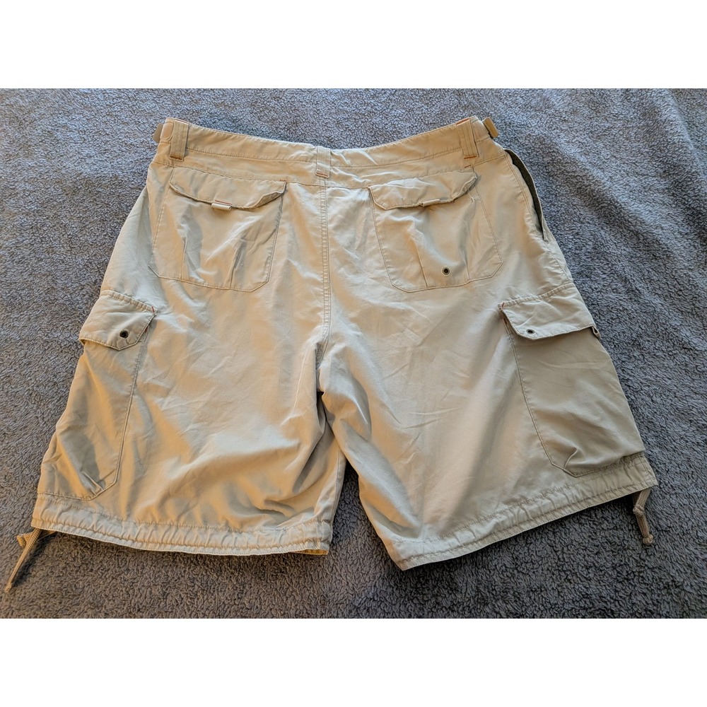 Old Navy Outdoor Mens XL Cargo Shorts Tan Khaki Cotton Nylon Hiking Utility Pock